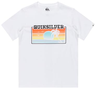 Quiksilver Garçon Ev Sun Faded YTH T-Shirt, Blanc, 8 Ans EU