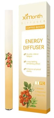 Inalatore di verbasco aggiornato per la pulizia dei polmoni e supporto respiratorio, penna diffusore portatile a base di erbe con tecnologia atomizzante, deodorante per ambienti con 600 usi (giallo)