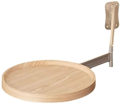 Runt fällbart väggbord, 11 tum, hopfällbart soffbord i trä med bricka, hopfällbar design (C)