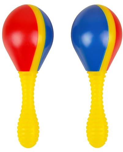 A-Star AP5101 Small Hands Plastic Maracas, Red/Blue, Pair