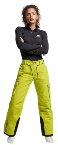 Superdry Damen Ultimate Rescue Skihose Abstraktes Petrol Limettengrün 38