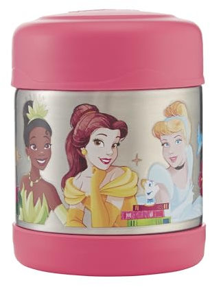 Thermos kids FUNTAINER Thermobehälter für Essen 300ml, Disney Prinzessinnen - Edelstahl, absolut dicht, hält Speisen 5h heiß & 7h kalt, BPA-frei, ideal für Schule und Kita