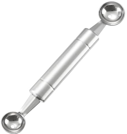 Cuchara hueca de doble cara de acero inoxidable para helado, juego de cortador de bolas de frutas, cortador de bolas, melón, melón, melón, melón, cuchara, melón, bolas, cortador de bolas de melón,