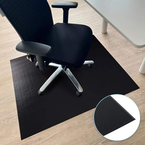 Floordirekt Tappetino Protettivo per Pavimento, 100 x 150 cm, Nero, con Bordo smussato, per Sedia da Ufficio, in PVC, Protezione Pavimento, Tappetino, Tappetino Protettivo per Laminato, parquet,