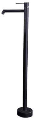 Mitigeur de luxe sur pied noir, bec de lavabo autoportant, robinet chaud et froid(HIGH 114CM)