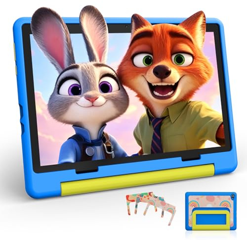 Laptok Tablet para Niños 10 Pulgadas, Tablet Infantil Android 16 Octa-Core, 24GB RAM 64GB ROM, Pantalla IPS HD 1280×800, Batería 6000mAh, Control Parental, WiFi 6 Bluetooth 5.4, Azul