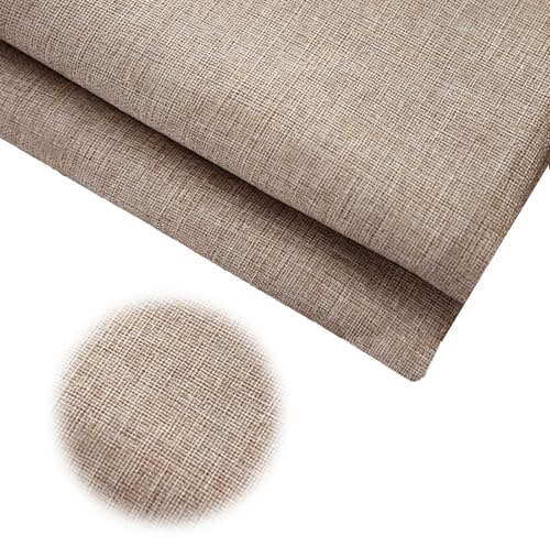 Linnetyg, metervara, 250 × 148 cm, stoppningstyg, möbeltyg med linneutseende, robust dekorationstyg, strukturtyg, canvastyg för soffa, stol, gardin, kudde, bordsduk, gör-det-själv (kakao)