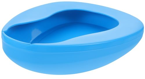 SAFIGLE Padella per Letto Portatile in Plastica Blu per Anziani e Disabili, Resistente e Facile da Pulire, per Uso Domestico in Camera da Letto