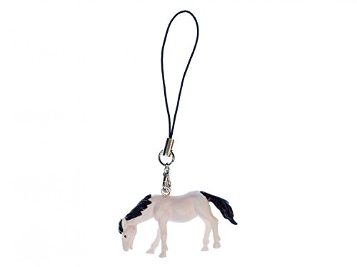 Miniblings Pferd Handyanhänger Pferde Handyschmuck Anhänger Pony Reiten weiß- Handmade Modeschmuck I Anhänger Handyschmuck Schlüsselanhänger