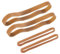 60 Pieces Rubber Bands Set, Large Elastic Bands for Office Home School Supplies, 100 by 5 mm, 160 by 10 mm, Dark Yellow