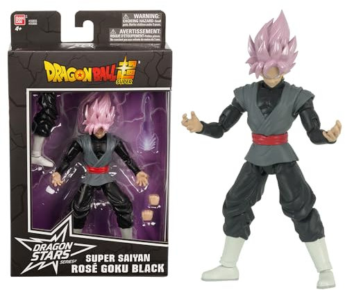 BANDAI - Dragon Ball Super - Figurine Super Saiyan Rosé Goku Black Dragon Star 17 cm - Figurine articulée Goku Black et Accessoires - Licence Officielle Dragon Ball - Jouet Enfant 4 Ans et + - 35866