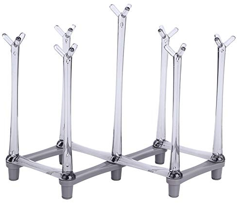 Scolapiatti Retrattile Grigio Chiaro - Supporto per Stoviglie, Bicchieri, Occhiali | Adatto a Soggiorno, Bar