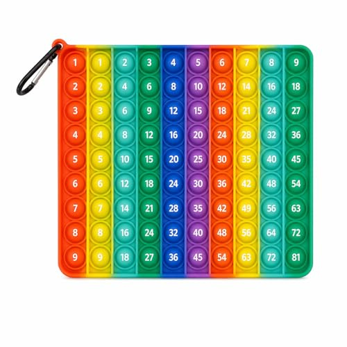 jiuzcare Push Bubble Fidget 20 x 20 cm, pop fidget-leksaker, bubbla, stressminskning, leksak, multiplikatorverktyg, pedagogisk för barn, pedagogik, digital it, sensorisk fidgetleksak, pedagogisk