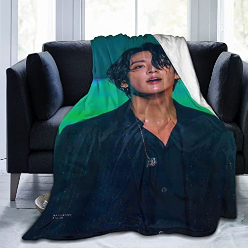 YINGD JungKook Coperta in Flanella Biancheria da Letto Coperta in Pile Morbida Tovaglia per Climatizzatore per Divano, Divano, Soggiorno
