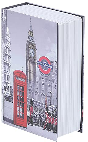 Qivine Buch-Safe, Buchsafe mit Zahlenschloss 18x11,6x5,5 cm, Echtes Papiertransferbuch sicher für Schmuck, Sicher Buchsafe Tresor Büchersafe, Buchtresor für Schmuck, Geld und Bargeld