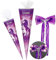 alles-meine.de GmbH Schultüte - Einhorn & Schmetterling - lila violett - 85 cm - 6 eckig - incl. Name und große LED LICHT - Schleife - Tüllabschluß - Zuckertüte - mit/ohne Kuns..