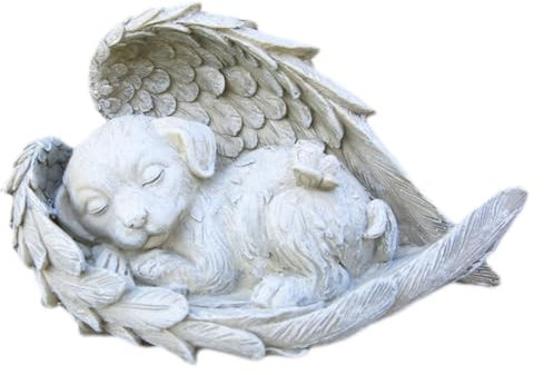 RTUHCSP Piedra Conmemorativa de Perro, Lápida para Perro, Figura de Perro de Resina, para Jardín, Hogar, Exteriores, Perro Decoración para Tumbas