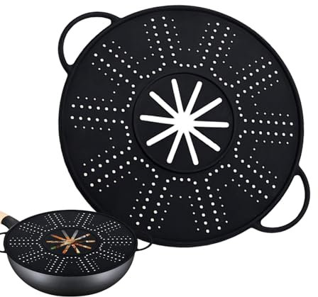 Protección contra desbordamiento de silicona – Protección contra desbordamiento para tapa de olla, protección contra salpicaduras para tapa de olla, alfombrilla de silicona a prueba de fugas para la
