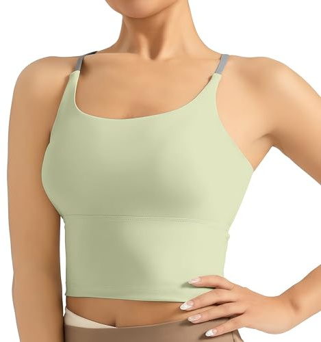 ATRACTIVOLL Donna Canotta Sportiva, Basic Top Maglie Senza Maniche, Traspirante e Leggero per Palestra Yoga Casual Canottiera Corto con Spaghetti