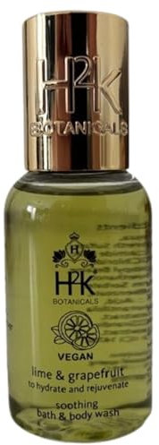 H2K Botanicals Sublime Lime & Grapefruit 100x32ml Bath & Shower Gel Bulk Pack Ideal For Hotels, Guest Rooms, Airbnb & Hospitality Cruelty Free, Vegan | Mini Shower Gel Multipack