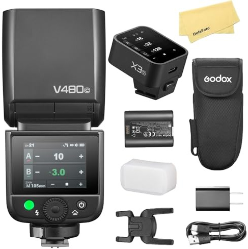 Godox V480C V480 C TTL Camera Flash with Godox X3-C X3C Flash Trigger for Canon Camera Flash Speedlite Light,GN50,2.4G HSS 1/8000s,650 Full-Power Flashes,1.7s Recycle Time