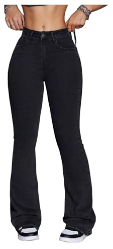 GORGLITTER Flared Jeans for Women UK High Waisted Bootcut Denim Trousers