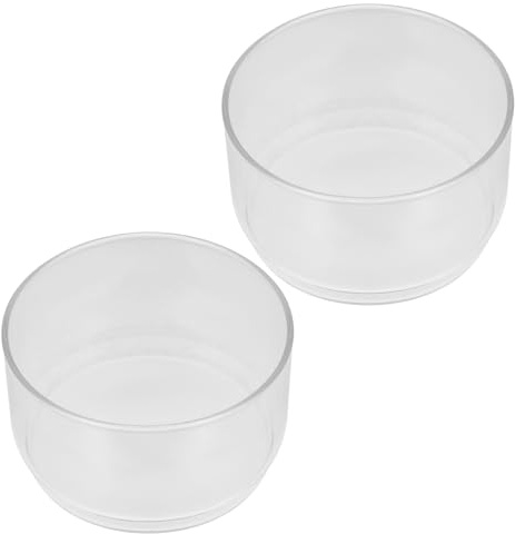 VERDANVERSE 2 Pezzi Ciotola in Vetro Resistente Al Calore Ad Alta Trasparenza Per Cucina Vassoio Per Microonde e Forno