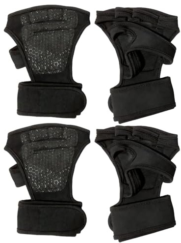 yeeplant 2 par fitnesshandskar med handledsomslag, vadderade träningshandskar, mocka andningsbara tyngdlyftningshandskar för män kvinnor, XL