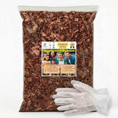 OLD TERRA NATURAL Extrafina. Corteza de Pino Extra para terrarios, Plantas orquideas y Cuidado de Jardin (1, Tamaño Extrafina), Jardin, Plantas Interior y Exterior