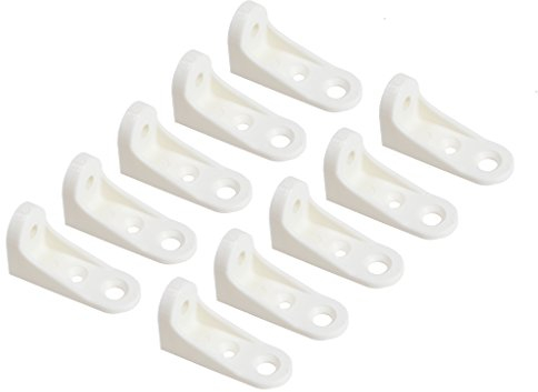 Gedotec Rückwandverbinder Kunststoff Möbelverbinder weiß | Schrankverbinder zum Schrauben | Eckverbinder Länge: 46 mm | MADE IN GERMANY | 40 Stück - Korpusverbinder für Möbel & Winkel-Befestigungen