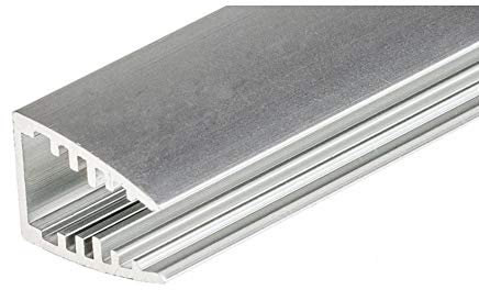 LED ALU Aluminium Profil Leiste Schiene MIKRO-T-10-2m, eloxiert für Glaskantenbeleuchtung LK#522098