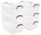 Asking 8 L Clear Plastic Storage Box with Handle, Storage Latch Boxes, 6-Pack