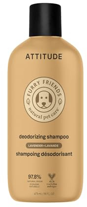 ATTITUDE Deodorizing Shampoo for Cat & Dog, PLant- and Mineral-Based Ingredients, Vegan, Lavender, 473 mL