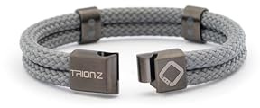 Trion: Z Zen Loop Duo-armband för män och kvinnor – unisex armband (X-Large, kol)