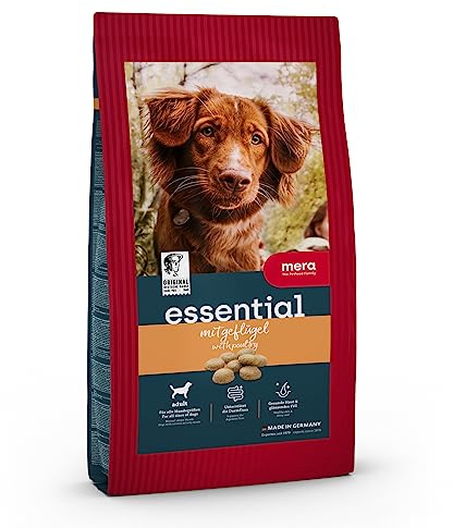 mera essential Geflügel Hundefutter für ausgewachsene normal aktive Hunde, Trockenfutter 5kg