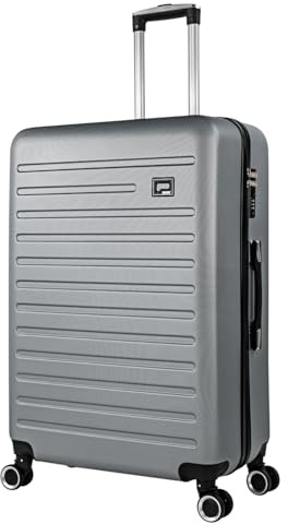 SKPAT - Valise Grande Taille 23Kg Rigide Spacieuse XL pour Soute Avion Ultra Résistante avec Cadenas à Combinaison Idéale pour Voyages Longs Et Moyens Séjours., Argenté