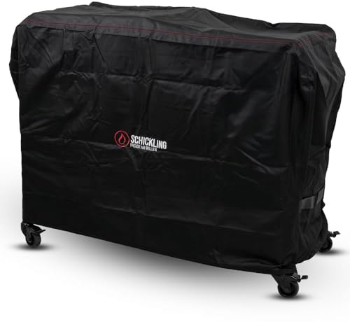 Schickling Grilltisch Grillabdeckung Wetterfest Groß - Abdeckung für Beistelltisch Grillwagen - wasserdichte Grilltischhaube - BBQ Cover - 133 x 58 x 104 cm - UV Beständig - Passend für Big Buddy