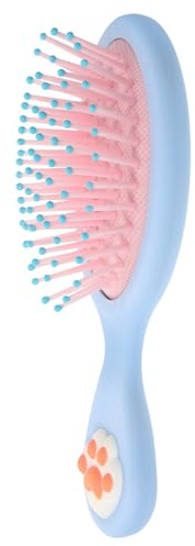 BELLIFFY Small Hair Brush for Girls Portable Airbag Comb with Soft Bristles Cute Cat Claw Pattern Detangling Wet Hair Brush for Travel and Home Use