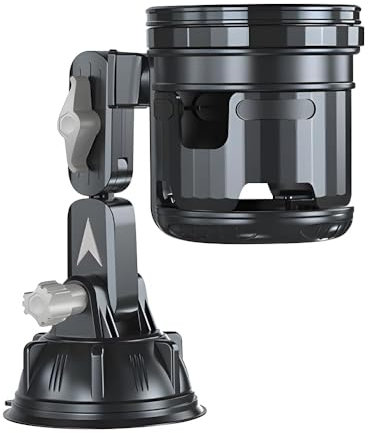 Casenly Multifunktionaler Getränkehalter Auto, Saugnapfhalter Auto Becherhalter, 2 in 1 Verstellbare Faltbarer Getränkehalter mit Zungenspatel für Boot Kajak Surfbrett Wohnmobil RV Truck