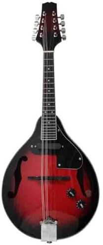 Achtsaitige Mandoline Gitarre Musikinstrument Weinrot Professionelle Leistung Massivholzinstrument Mandoline(2)