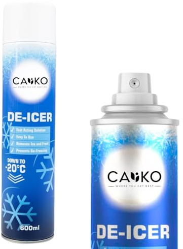 Caliko De icer Spray For Car 600ml | Pack of 1 Deicer Car Windscreen Spray Fast Acting Melts Ice and Frost Quickly For Windows/Mirrors | Operates at -20°c and Prevents Re-Freezing.