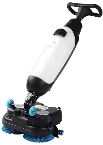 MANYOUYOU Fregadora De Pisos Comercial De 17 con Disco De Cepillo Doble, Pulidora Multifuncional a Batería, Rotación De 360°, 12900 Pies Cuadrados, Motor De 350 RPM, Tanques De Agua Dobles White