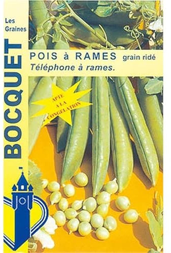 Sachet de graines de Pois Téléphone à rames 200g - 200 g - Pois à grains ridés - LES GRAINES BOCQUET