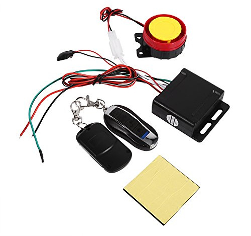 Motorcycle Bike Anti-Theft Alarm System, 12V Motorcycle Anti-Theft Security Burglar Alarm System Remote Control Motorcycle Security Kit, Fit for Motorcycles with 12V Battery, Battery Not Included