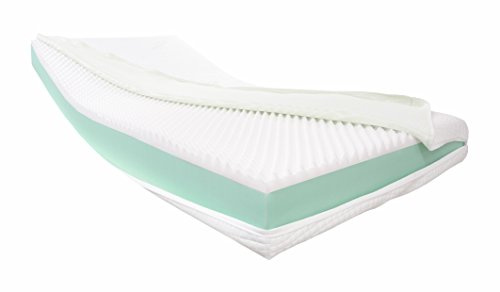 Dibapur® Visco ortopedisk Visco + kallskummadrass Bäddmadrass (hög rumsvikt). Urval x ca 16 cm kärna med ett slätt aloe vera-överdrag ca 16,2 cm – tillverkad i Tyskland (140 x 190 H3)