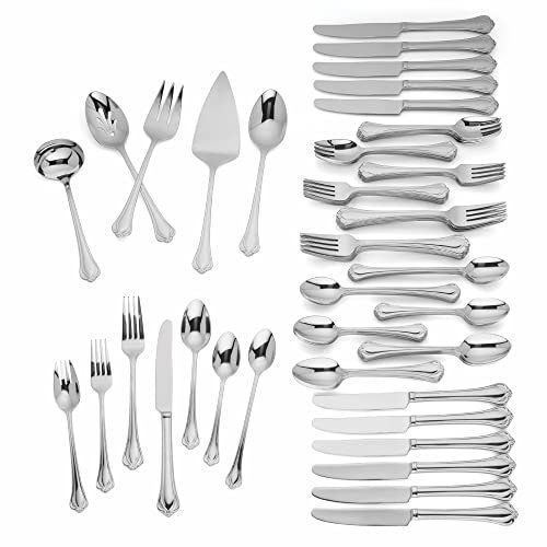 Lenox Alcott 89-Piece 18/10 Silverware Set for 12, Flatware