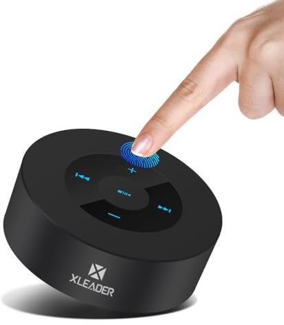 Xleader Bluetooth Lautsprecher Klein Musikbox mit Smart Touch Mini Bluetooth Lautsprecher Wasserdicht Duschradio Geschenke für Mädchen Jungen Männer Frauen Kinder(Schwarz)