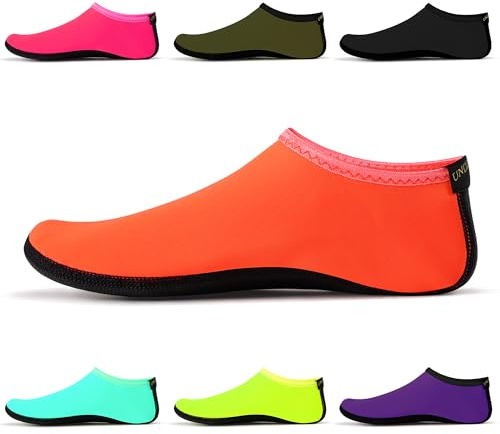 Calcetines de Agua Unisex - Zapatos de Interior para Yoga, Playa, Surf, Buceo, Piscina - Zapatilla de Casa para Niños y Adultos SWA15