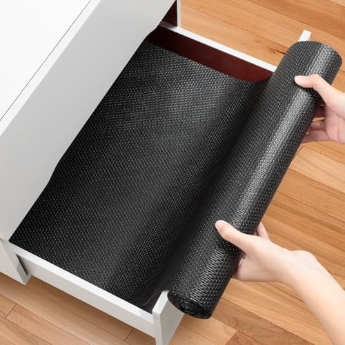 AiQInu Tappetino per Cassetti,Tappetini Antiscivolo per Cassetti Non-adesivo EVA Impermeabile Shearable Tappetini per Cucina Armadietti Cassetti Tavoloe Frigorifero Ripiani (44.5 * 400cm)