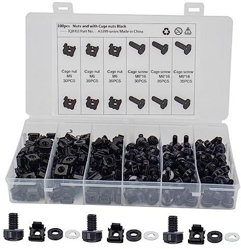 OKUMEYR 1set Viti e Rondelle Per Montaggio Su Rack Server Di Dadi Gabbia Facile Installazione e Alta Resistenza